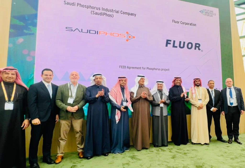 SaudiPhos awarded FEED contract to Fluor Arabia during Future Minerals Forum
